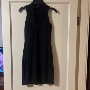 Speechless Black Sparkle Mini Dress